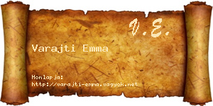 Varajti Emma névjegykártya